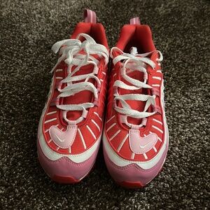 Women size 9.5 Nike Airmax red and pink, used, but in great condition